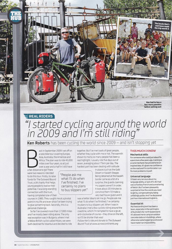 Cycling Plus September issue 253 Ken Roberts feature